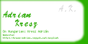 adrian kresz business card